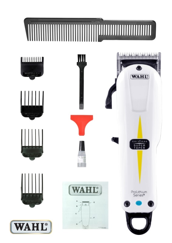 wahl professional prolithium series cordless super taper hair clippers