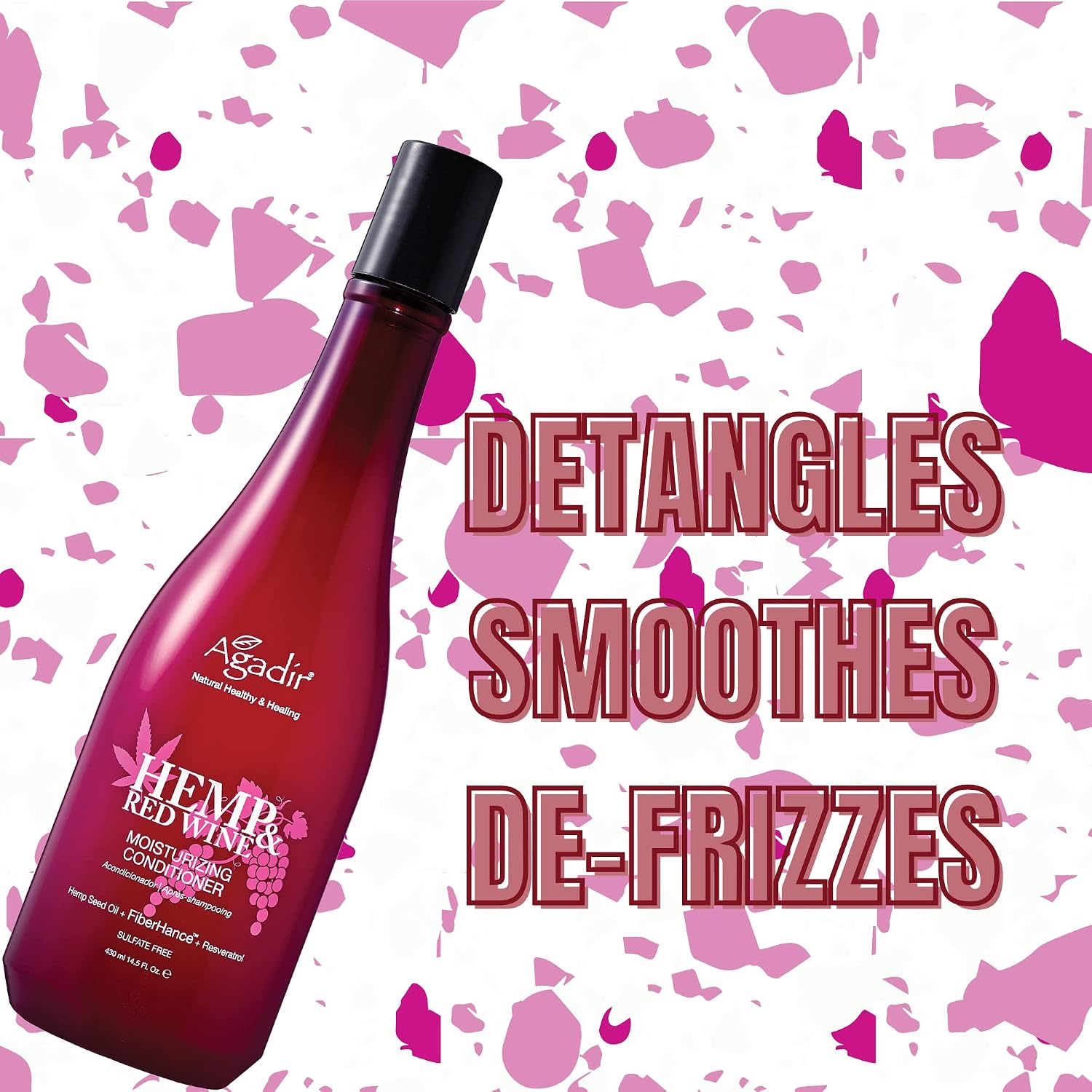 Agadir Hemp & Red Wine Moisturizing Conditioner, 430ml - Image 3