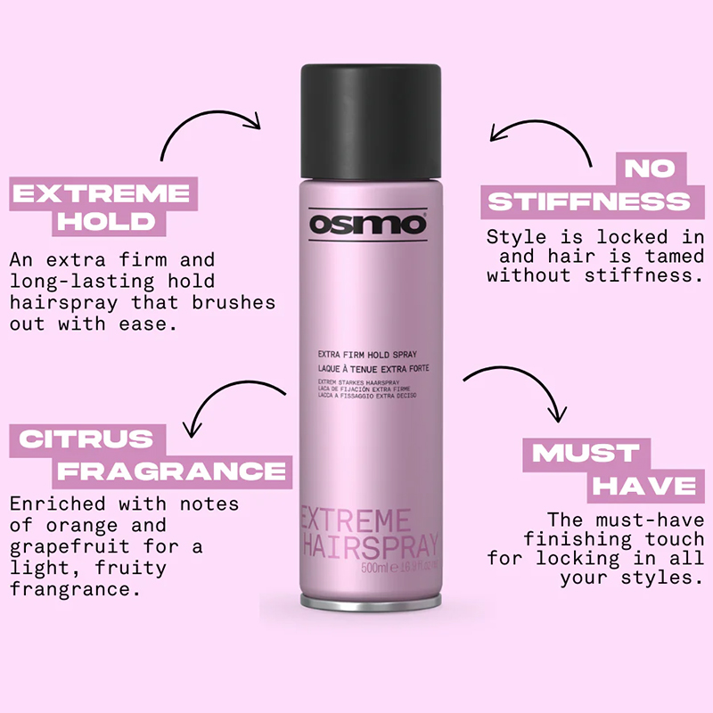 OSMO Extreme Extra Firm Hair Spray, 500ml - Image 3