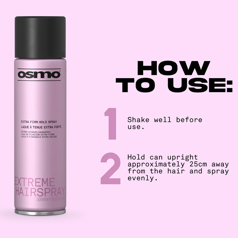 OSMO Extreme Extra Firm Hair Spray, 500ml - Image 4