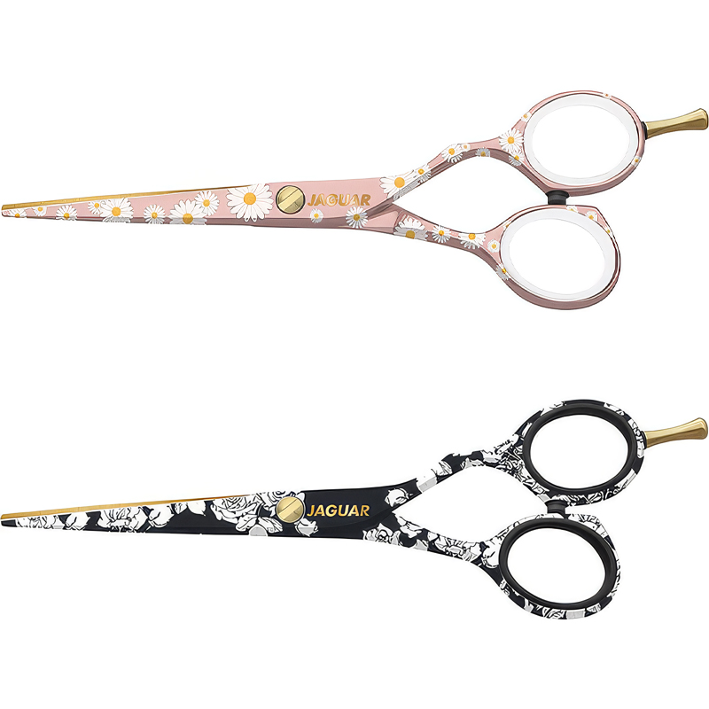 Jaguar White Line Jagu-ART Flower Sensation with Necklace Offset Scissor, 5.5 inch
