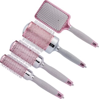 Olivia Garden NanoThermic Ceramic + Ion Breast Cancer Awareness Pink & Grey Brush Collection