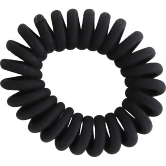 Hair Elastic Telephone Cord, Matte Black, 3cm