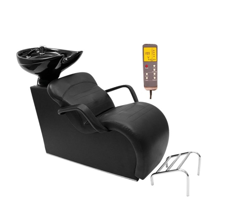 Shampoo Unit Kipp, Black 0325, Ceramic Basin & Chair, with Footrest