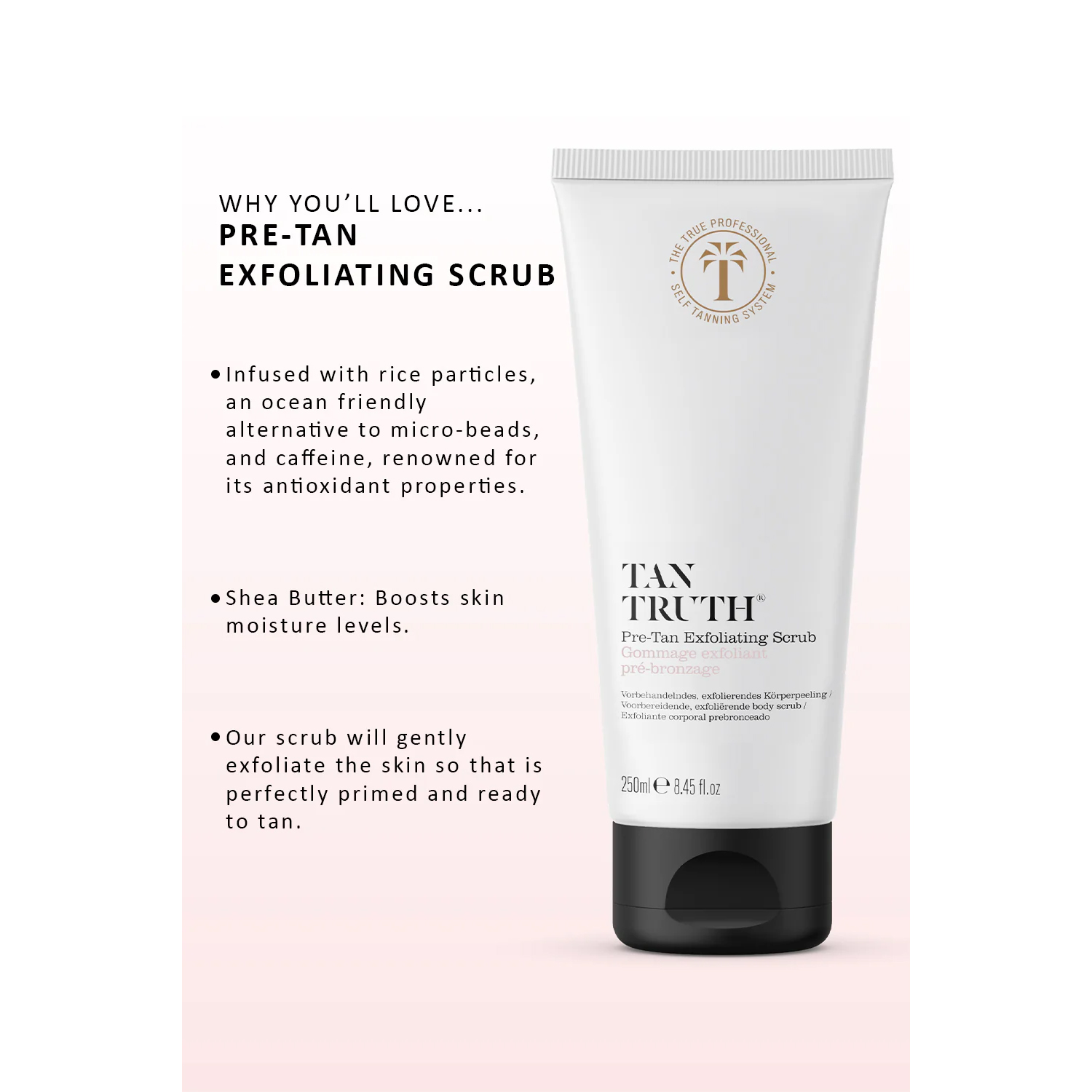Tan Truth Pre-Tan Exfoliating Scrub, 250ml - Image 3