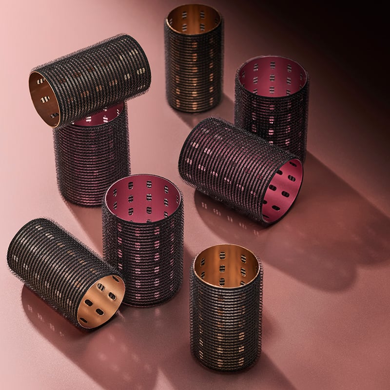 Fromm Thermalux Aliminium Core Hair Rollers Self-Grip Rollers, 8/Pack with Bag - Image 3
