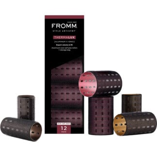 Fromm Thermalux Aliminium Core Hair Rollers Self-Grip Rollers, 12/Pack with Bag