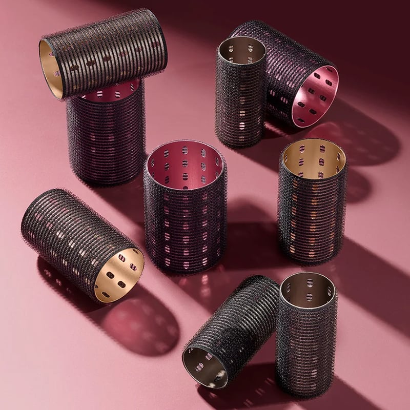 Fromm Thermalux Aliminium Core Hair Rollers Self-Grip Rollers, 12/Pack with Bag - Image 3