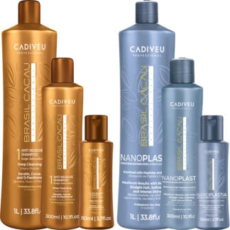 Brasil Cacau Nanoplastia Formaldehyde-Free Straightening & Toning System Thermal Kit, 2 Pieces