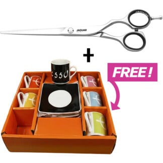 Jaguar Gold Line Diamond E Offset Scissor & Espresso Cup Set Special