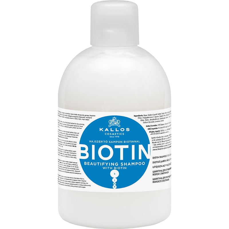 Kallos Biotin Beautifying Shampoo with Biotin, 1 Litre